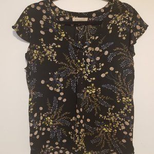 Philosophy Medium Black Floral Top
